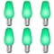 Luxrite C7 LED Green Light Bulbs for String Lights 0.5W Enclosed Fixture Rated E12 Candelabra Base, 6PK LR21752-6PK - alternate 1